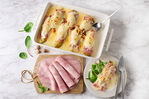 Recettes - endives au jambon